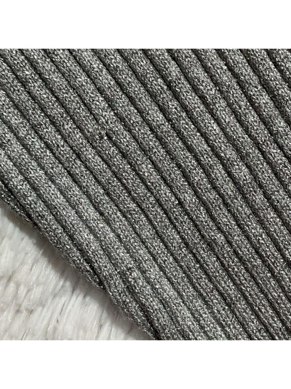Lane Bryant silver metallic stretchy long sleeve sweater Woman’s 26/28 - Picture 13 of 16